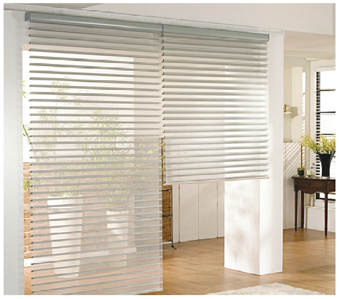 Home Decor And Office Use Manual 100% Polyester Warranty 38mm Tube White Color Shangri-la Blinds 