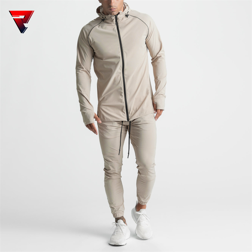 Wholesale High Quality Drawstring Waist Sports Gym Sportswear Fitness Training &amp; Jogging Wear 2 Piece Mens Tracksuit 