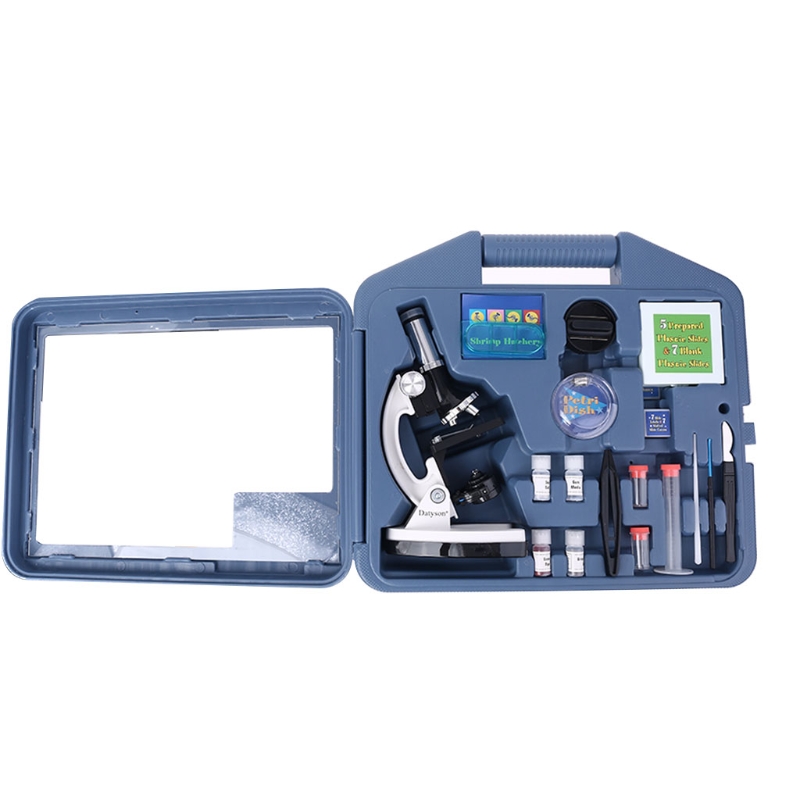 Microscope Set 1200x Zoom Monocular Biological Microscope Beginner Student Kids Educational Toy 